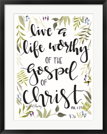 Framed Gospel of Christ Print