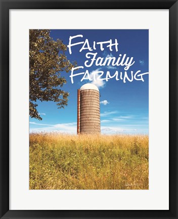 Framed Faith, Family, Farming Silo Print