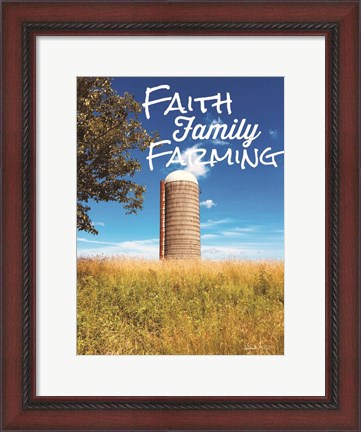 Framed Faith, Family, Farming Silo Print