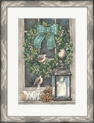 Framed Winter Wreath Print