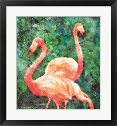 Framed Flamingos Print