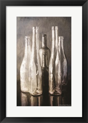 Framed Grey Bottle Collection Print
