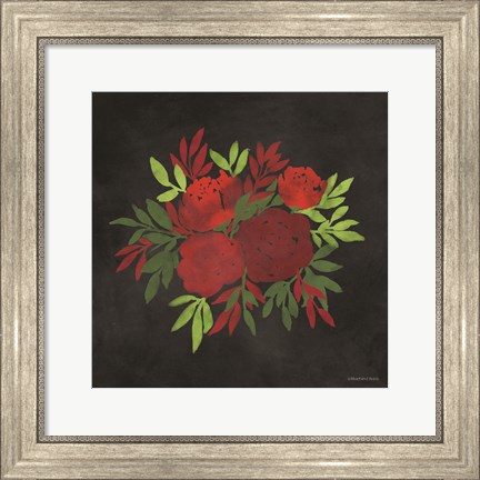 Framed Red Flowers Print