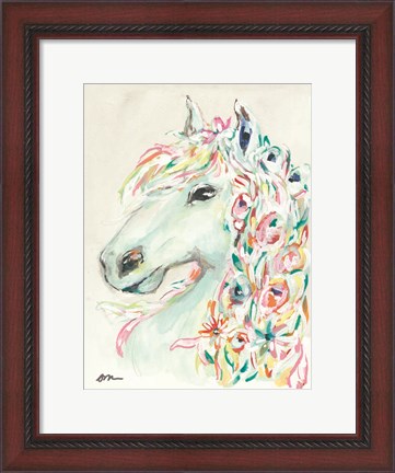 Framed Pony Rose Print