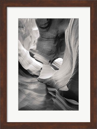 Framed Lower Antelope Canyon IX BW Print