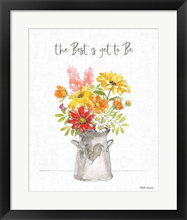 Framed Farmhouse Floral VI Print