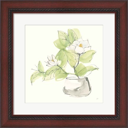 Framed Plant Magnolia I Print