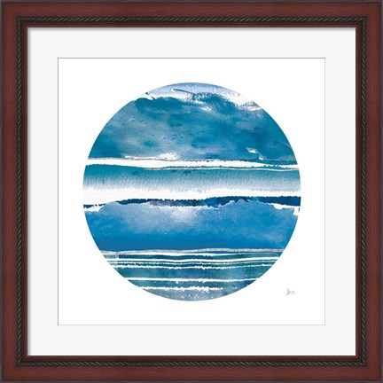 Framed By the Sea Circle Print