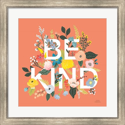 Framed Wild Garden I Be Kind Print