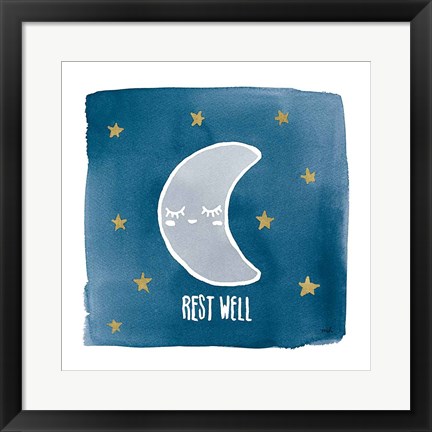 Framed Night Sky Rest Well Print