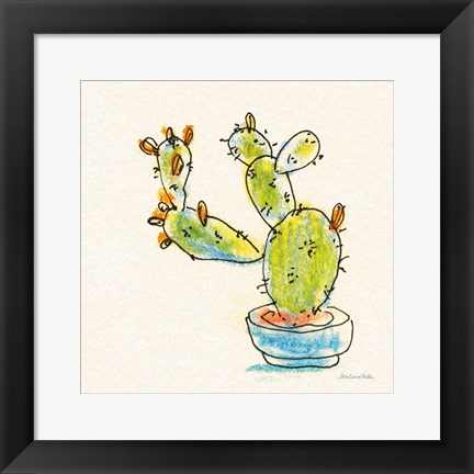 Framed Cacti Garden V Print