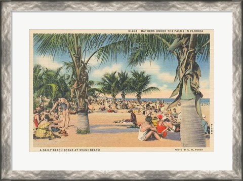 Framed Beach Postcard III Print