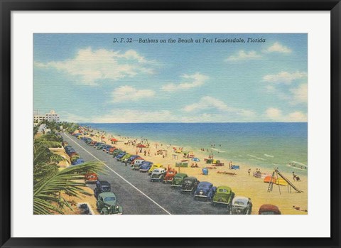 Framed Beach Postcard II Print
