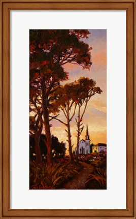 Framed Church At Dusk Print