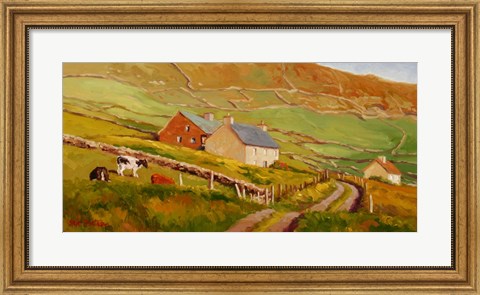 Framed Stones Throw To The Sea Print