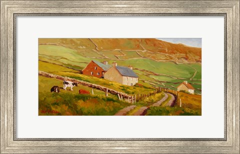 Framed Stones Throw To The Sea Print