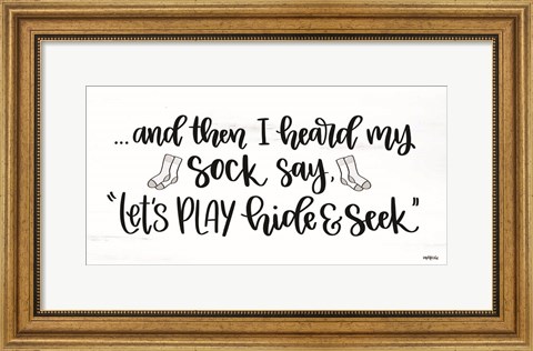 Framed Sock Seek I Print
