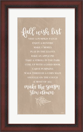 Framed Fall Wish List Print