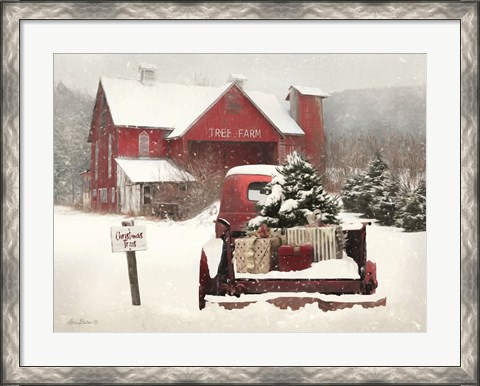 Framed Tree Farm Christmas Print