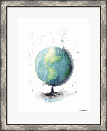 Framed Globe Print