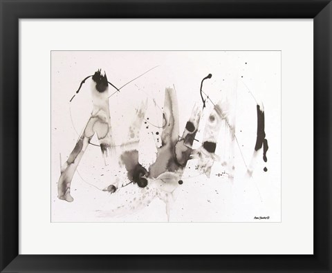 Framed Abstract  Ink Print