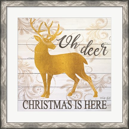 Framed Oh Deer Christmas is Here Print