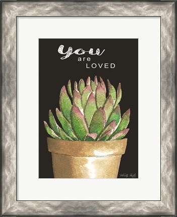 Framed You Are Loved Cactus Print