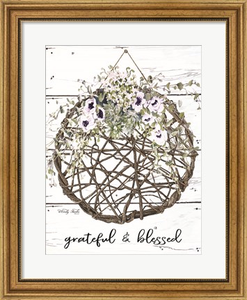 Framed Grateful &amp; Blessed Print