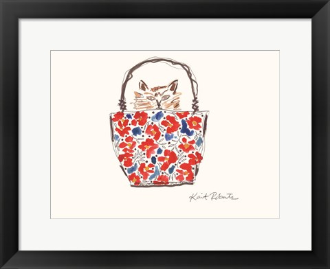 Framed Millicent the Cat Print