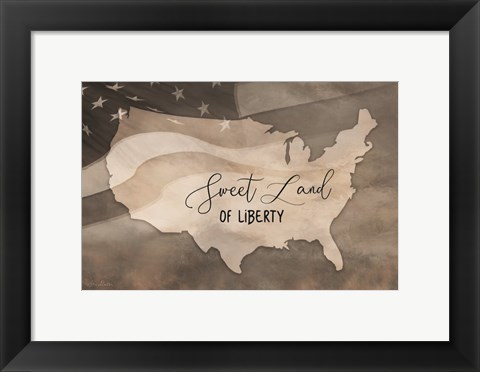Framed Sweet Land of Liberty Print