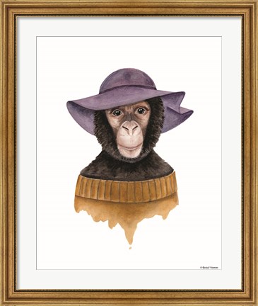 Framed Cozy Chimp Print