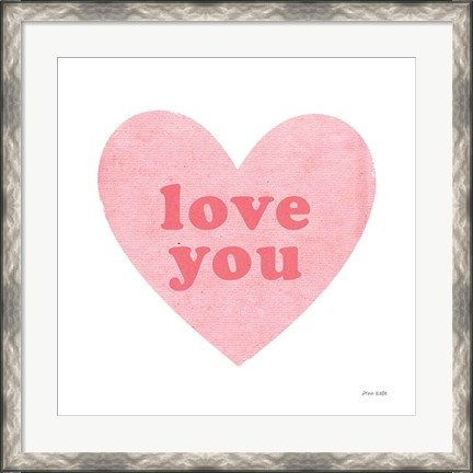 Framed Love Heart Print