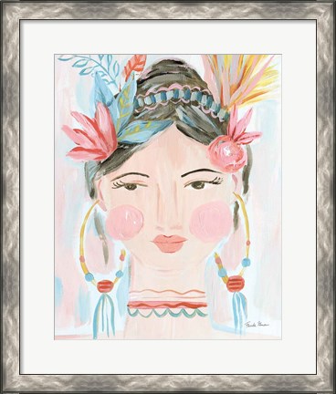 Framed Boho Lady II Print