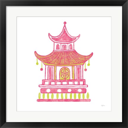 Framed Everyday Chinoiserie II Pink Print