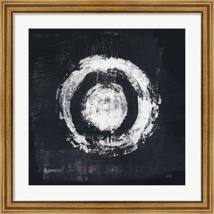 Framed Zen Circle II Black Crop Print