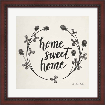 Framed Happy to Bee Home I Words Neutral Print