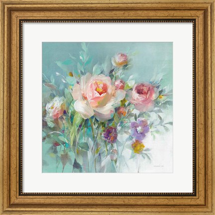 Framed Summer Garden Roses Print