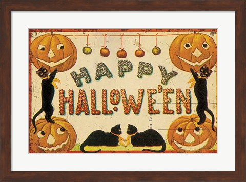 Framed Halloween Nostalgia Happy Halloween Print