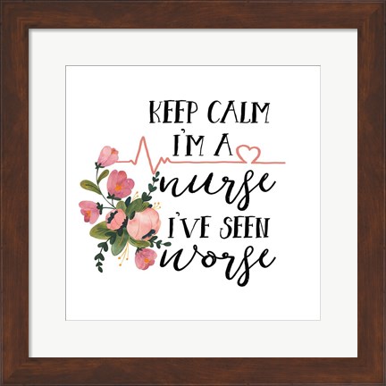 Framed Harriet Floral Nurse Inspiration II Print