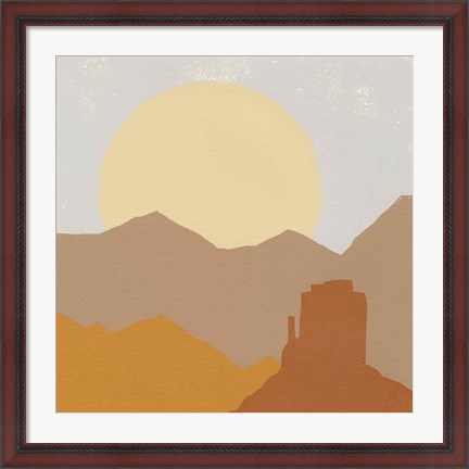 Framed Desert Sun I Print