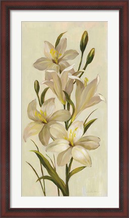 Framed Elegant White Florals I Print