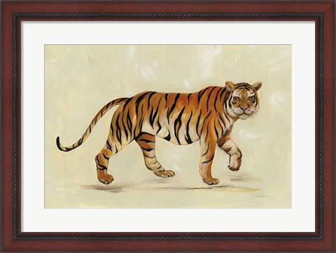 Framed Walking Tiger Print