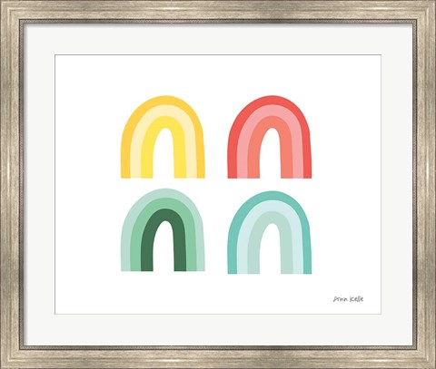 Framed Rainbow Colors I Print