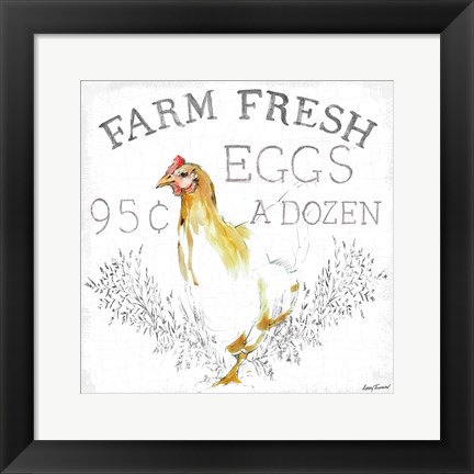 Framed Farm Fresh enamel Print