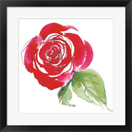 Framed Bold Roses III Print