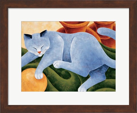 Framed Cats &amp; Pots Print