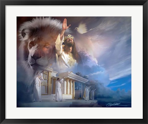 Framed Lion Of Judah Print