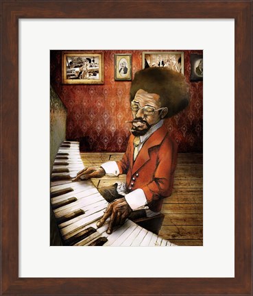 Framed Pianist Print