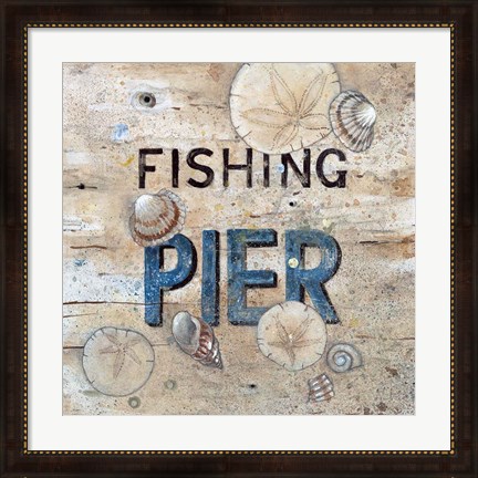 Framed Fishing Pier Print