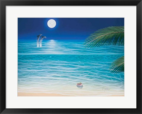 Framed Moonlit Palms Print